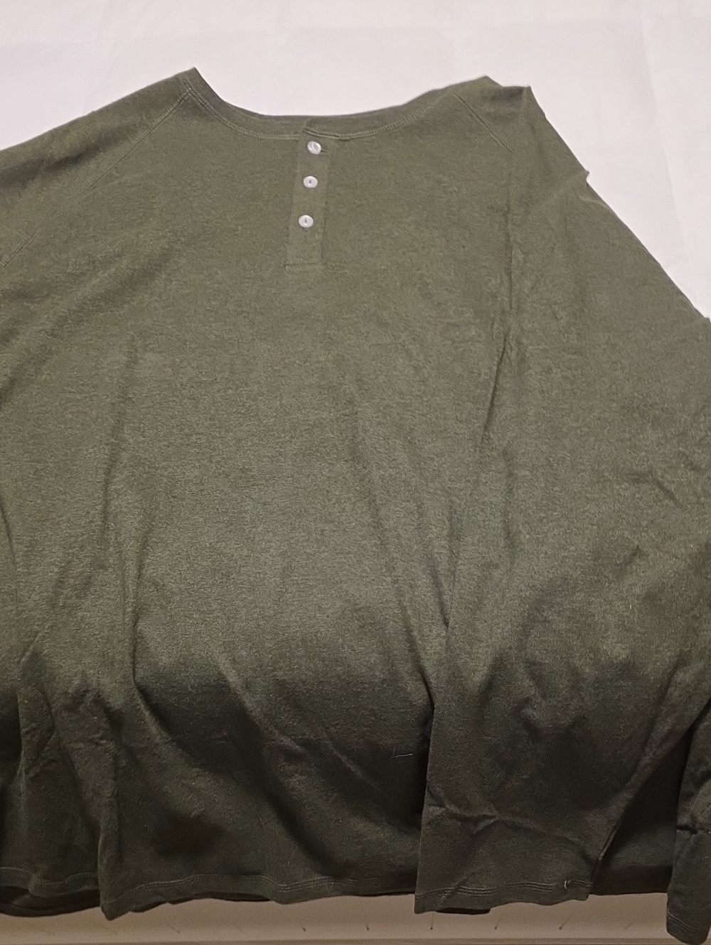Amazon Essentials Olive Green Long-Sleeve Henley